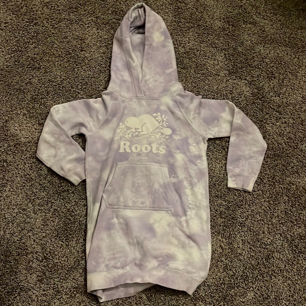 Roots Kids Purple Tie Dye Hoodie